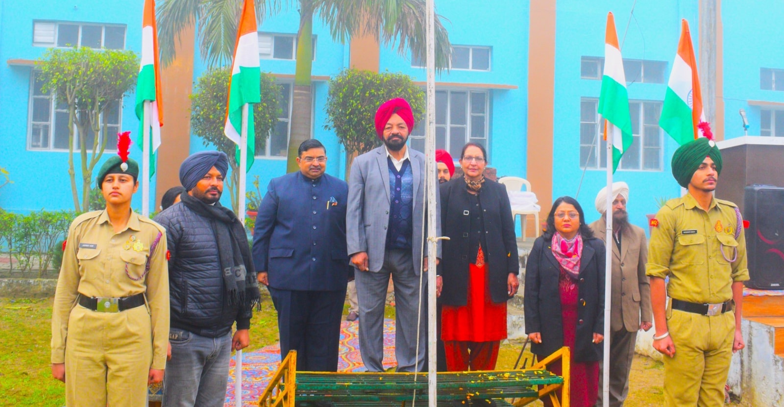 Republic day celebration at Bela College